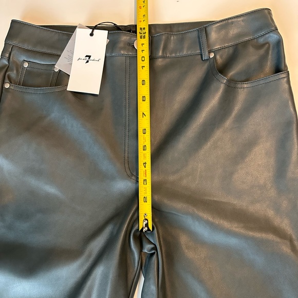 7 For All Mankind Faux Leather Pants NWT - Picture 9 of 14